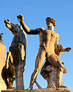 Une des statues sur la Fontana del Quirinale.