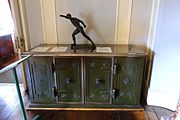 Food warming cabinet, c. 1910, cast iron, Ante Room - Shugborough Hall - Staffordshire, England - DSC00311.jpg