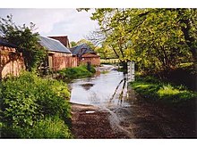 A ford across Foudry Brook at Clapper's Farm, near Silchester