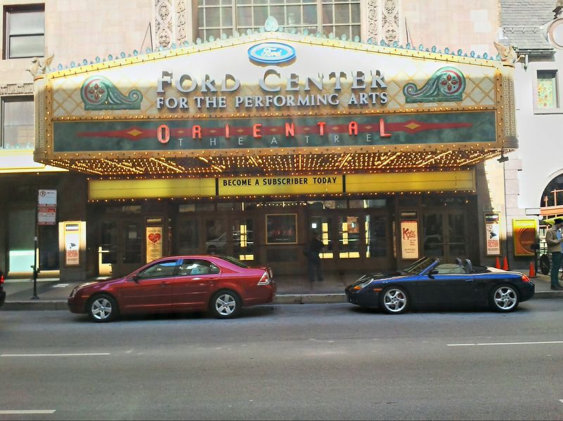 File:Ford Center for the Performing Arts Oriental Theatre front view by Taric Alani.jpg