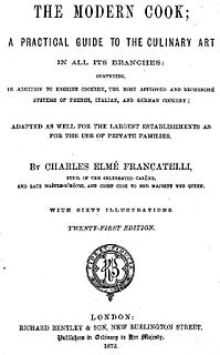 <i>The Modern Cook</i> book by Charles Elmé Francatelli