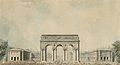 Projet d'arc de triomphe à la gloire de Louis XVI pour la ville de Marseille.