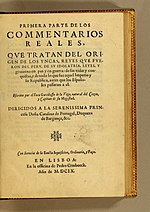 Thumbnail for File:Garcilaso de la Vega Commentarios Reales 1609.jpg