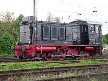 Locomotive V36 406 of the Historic Railway, Frankfurt German locomotive class V36.JPG