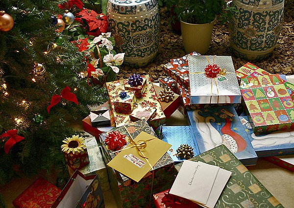 Gifts under a Christmas tree