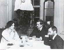 Gippius with Filosofov and Merezhkovsky (right) c. 1920