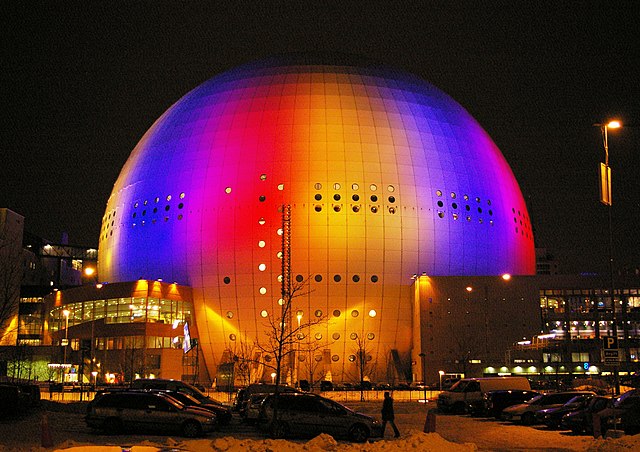 Stockholm's Globen, the venue for the final of Melodifestivalen 2010.