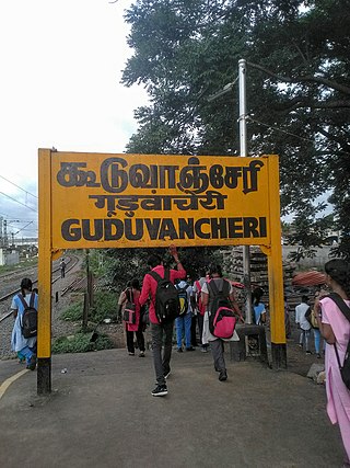 <span class="mw-page-title-main">Guduvancheri railway station</span> Railway station in Tamil Nadu, India