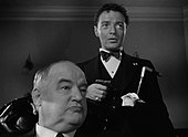 Left to right: Sydney Greenstreet and Lorre in The Maltese Falcon (1941), the first of their nine films together