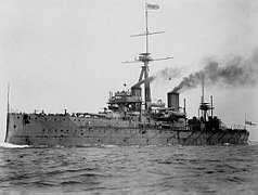 The all-big-gun steam-turbine-driven dreadnought battleship HMS Dreadnought