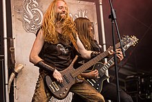 Rowan Roodbaert and Kevin Storm performing at the 2017 Metal Frenzy Festival Heidevolk Metal Frenzy 2017 17.jpg
