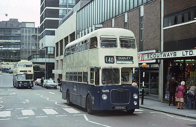 Buses in WMPTE livery, in 1975