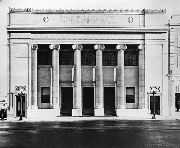 Hollywood Masonic Temple, 1922