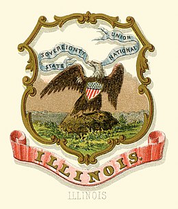 Illinois state historical coat of arms (illustrated, 1876) Illinois state coat of arms (illustrated, 1876).jpg