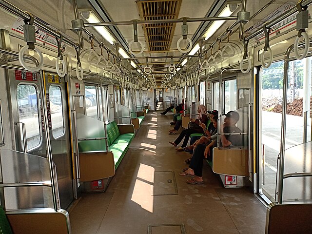 Interior of a 205-5000 series train coach