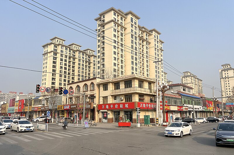 File:Intersection of Yichang Rd Central and Jinque St, Yongqing (20240129141705).jpg