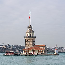 Maiden's Tower (Kız Kulesi) off the coast of Üsküdar