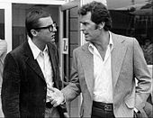 With James Whitmore Jr. in The Rockford Files (1977) James Garner James Whitmore Jr. Rockford Files 1977.JPG