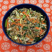 Korean japchae, made with dangmyeon