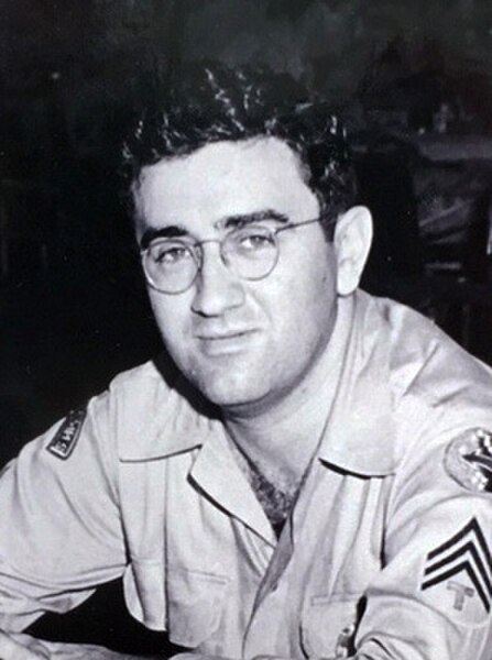 Image: Jerry Siegel in Uniform ca 1943 cropped