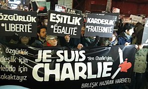 Manifestación en Estambul, 8 de enero de 2015.