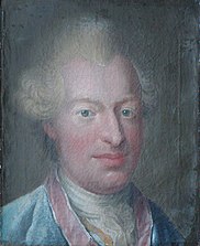 Johann Friedrich Struensee, portrett malt av Christian August Lorentzen rundt 1770