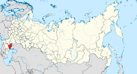 मानचित्र जिसमें कालमिकिया गणतंत्र Республика Калмыкия Хальмг Таңһч Republic of Kalmykia हाइलाइटेड है