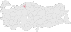 Karabük tartomány elhelyezkedése Törökország térképén