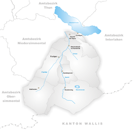 Kaart van Frutigen