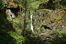 Wide view of the falls