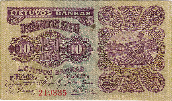 10 litų banknote (1922)