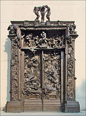 Auguste Rodin, La Porte de l'enfer [La Puerta del Infierno], París, museo Rodin