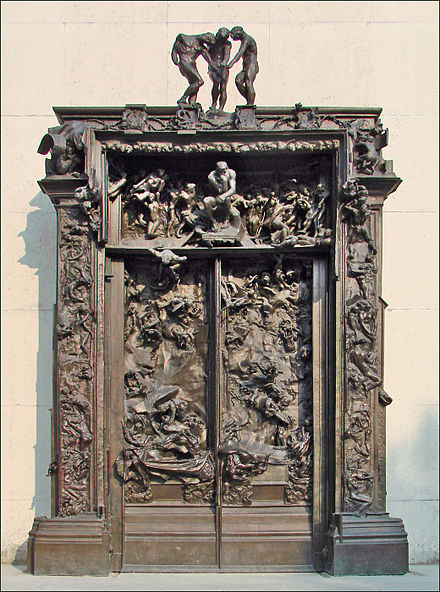 Statue of the Gate of Hell in the garden of the Musée Rodin