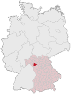 Lokasi Landkreises Kitzingen di Jerman