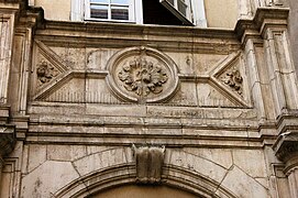 Détail de la façade Renaissance.