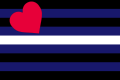 Leather Pride flag, a symbol for S&M, leather fetishists and BDSM.