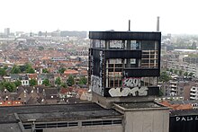 Bouw Silotoren op het terrein van De Meelfabriek in Leiden 