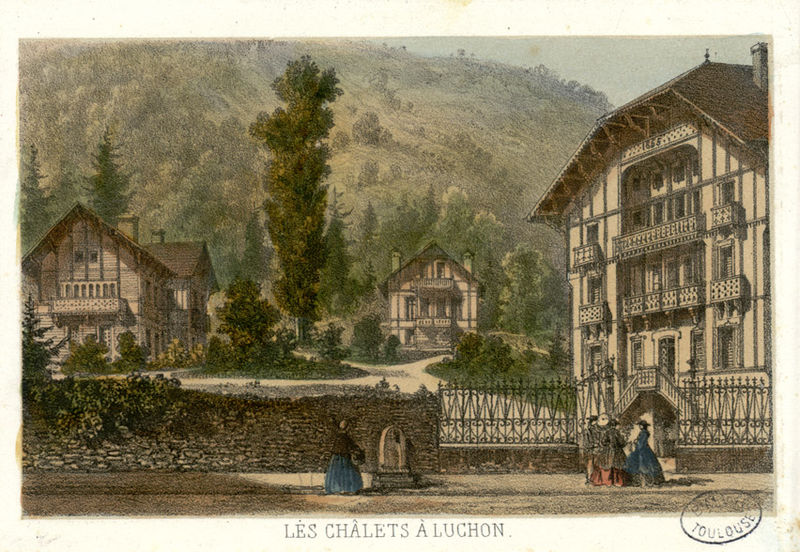 File:Les chalets à Luchon - Fonds Ancely - B315556101 A MERCEREAU 4 021.jpg