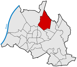 Locator map Waldstadt in Karlsruhe.svg