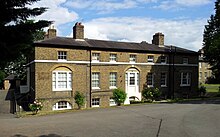 Part of Connaught Mews, built as the Royal Artillery Hospital (central block 1780, wings 1796) London-Woolwich, Grand Depot Rd 05.jpg