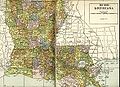 1921 map of Louisiana Carte de la Louisiane dâtant de 1921