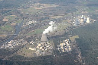 Luftbild des Kraftwerkstandorts (2018)