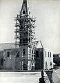 עיגון עמודים סדוקים במגדל הפעמונים של הכנסיה היוונית אורתודוקסית ביפו - 1956