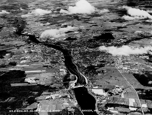 Aerial view of Bangor, 1936