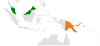 Location map for Malaysia and Papua New Guinea.