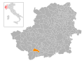 Collocatio finium municipii in Provincia Taurinensi,