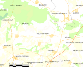 Mapa obce Viel-Saint-Remy