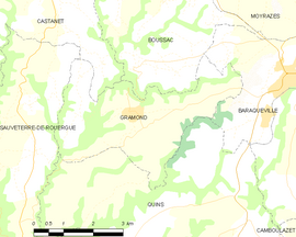Mapa obce Gramond