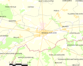 Poziția localității Verneuil-sur-Avre