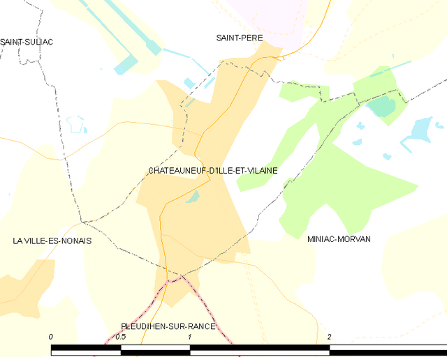 Poziția localității Châteauneuf-d'Ille-et-Vilaine